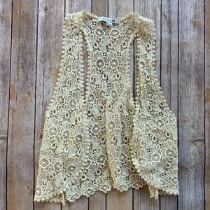 Cream Crochet Vest